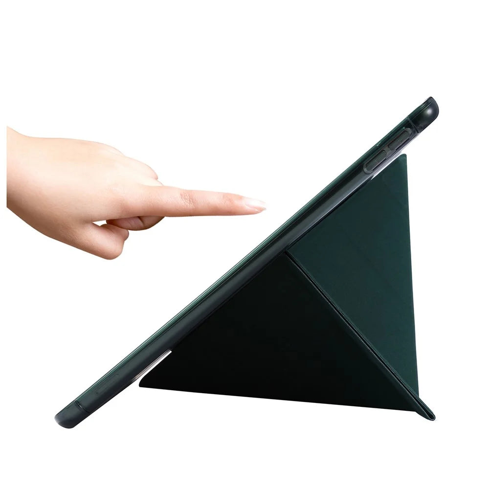 Deformable Stand Leather Smart Tablet Shell for iPad 10.2 (2021)/(2020)/(2019) - Dark Green - 7