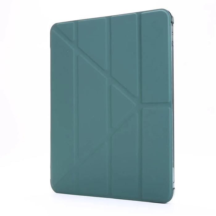 Deformable Stand Leather Smart Tablet Protective Case for iPad Pro 12.9 (2022) / (2021) / (2020) / (2018) - Dark Green - 2