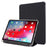 For iPad Pro 11-inch (2022) / (2021) / (2020) / (2018) Tri-fold Stand Leather Tablet Cover Case with Pen Slot - Black - 1