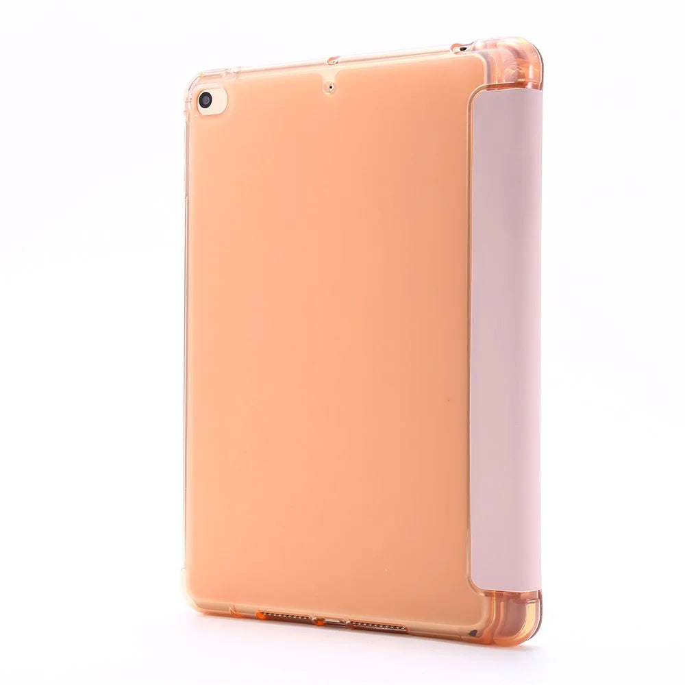 Tri-fold Stand Leather Tablet Shell with Pen Slot for iPad mini (2019) 7.9 inch/iPad mini 4/3/2/1 - Pink - 3