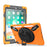 360° Swivel Kickstand PC + Silicone Combo Tablet Case with Handy Strap for iPad 9.7-inch (2018) - Orange - 1