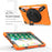 360° Swivel Kickstand PC + Silicone Combo Tablet Case with Handy Strap for iPad 9.7-inch (2018) - Orange - 3