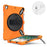 360° Swivel Kickstand PC + Silicone Combo Tablet Case with Handy Strap for iPad 9.7-inch (2018) - Orange - 6
