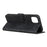 KHAZNEH Retro Leather Wallet Mobile Phone Shell for iPhone 12 Pro/12 - Black - 3