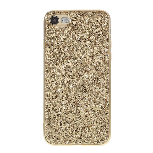 Glittering Sequins Electroplating TPU PC Cover for iPhone SE (2020)/SE (2022)/8/7 - Gold - 1