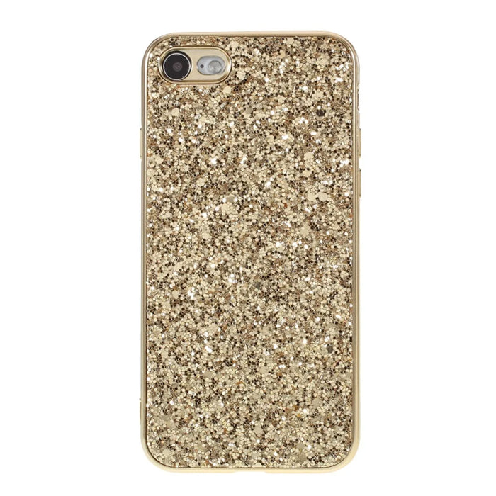 Glittering Sequins Electroplating TPU PC Cover for iPhone SE (2020)/SE (2022)/8/7 - Gold - 1