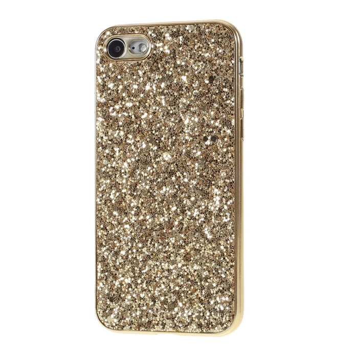 Glittering Sequins Electroplating TPU PC Cover for iPhone SE (2020)/SE (2022)/8/7 - Gold - 2