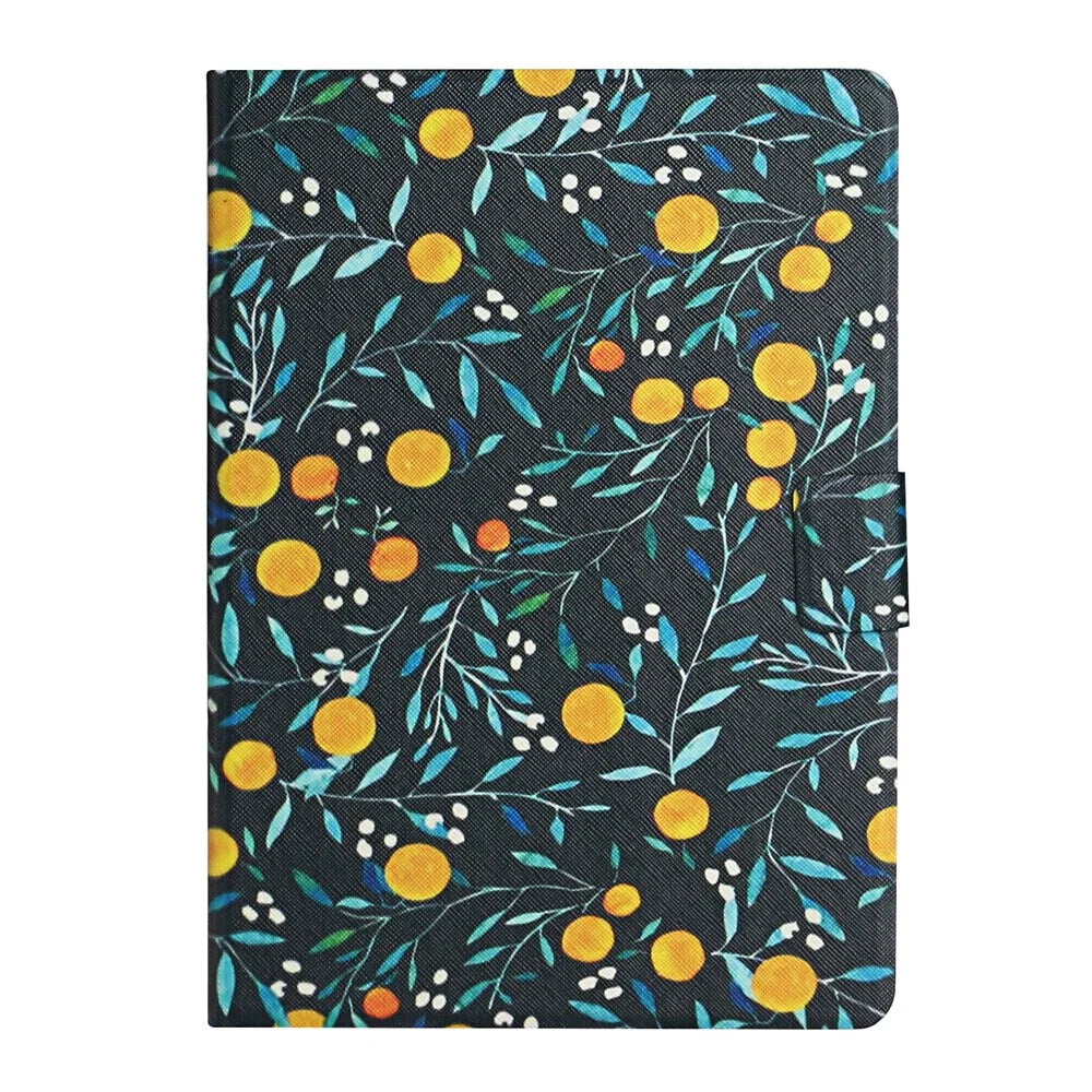 Flower Pattern Printing Card Holder Stand Tablet Cover Case for iPad 10.2 (2021)/(2020)/(2019)/Pro 10.5-inch (2017)/Air 10.5 inch (2019) - Orange - 2