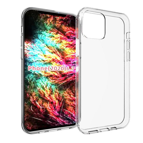Anti-fingerprint Clear TPU Mobile Phone Shell for iPhone 12 Pro Max 6.7 inch - 1