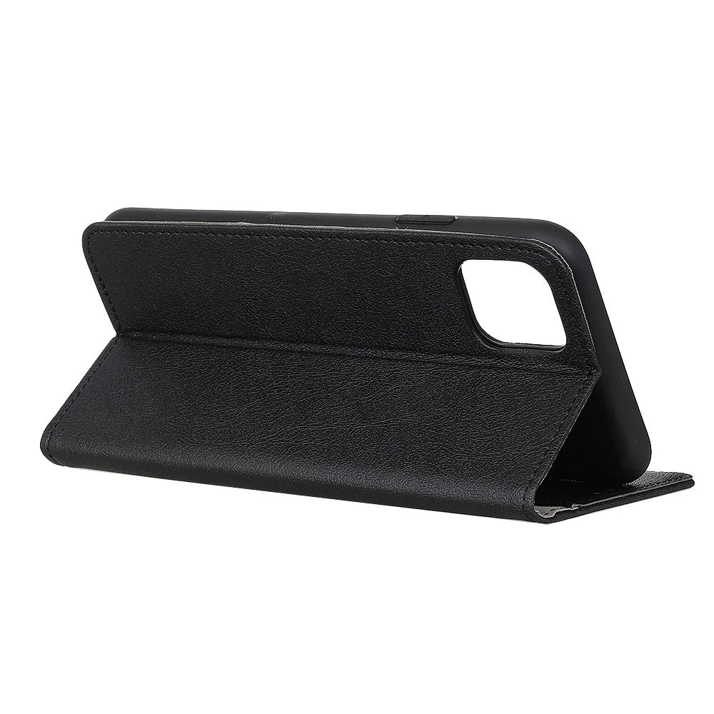 PU Leather Wallet Stand Phone Shell for iPhone 12 Pro/12 - Black - 3
