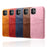 PU Leather Coated PC Shell with Double Card Slots for iPhone 12 Pro Max 6.7 inch - Orange - 7