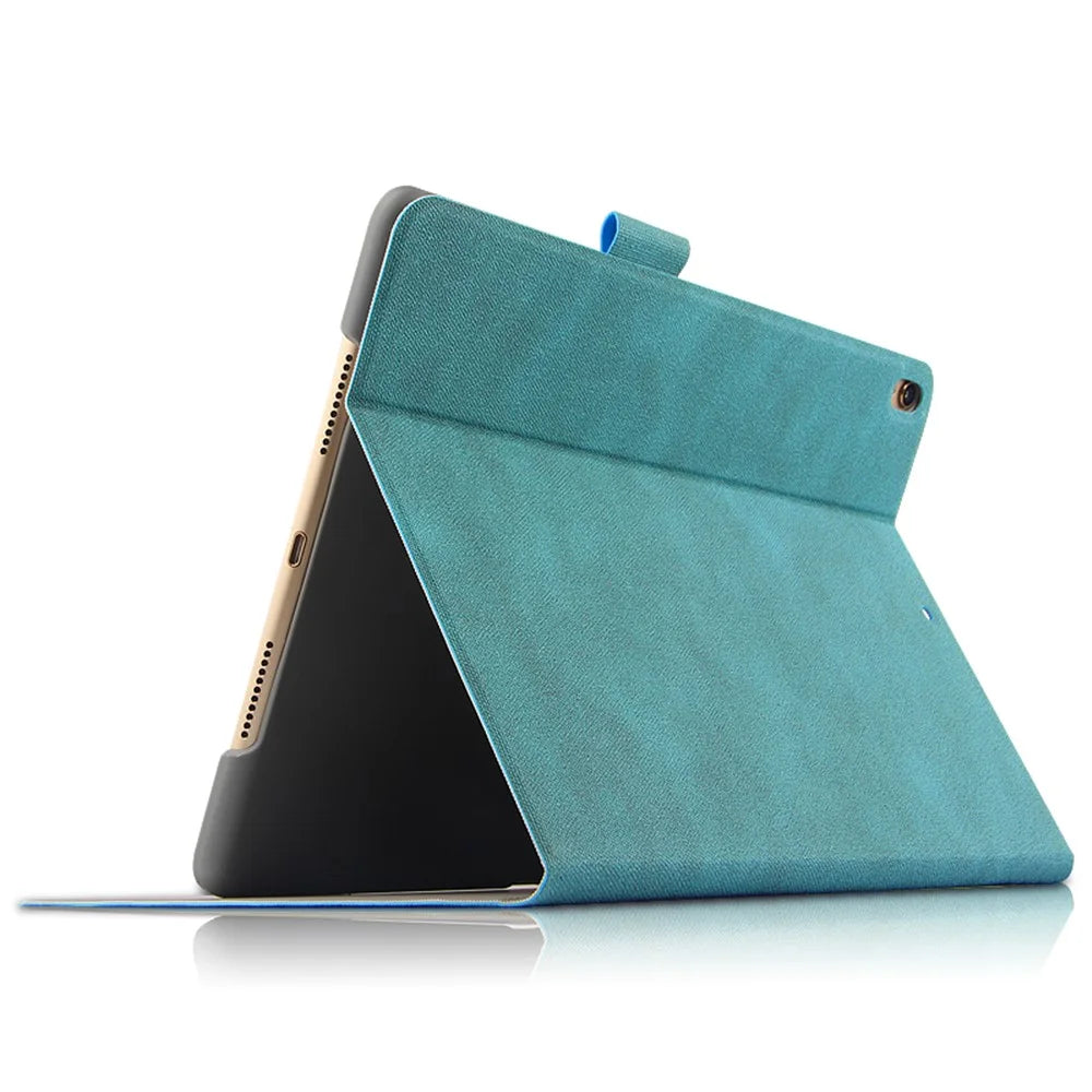 Imprint Deer and Quote PU Leather Stand Case for iPad Air 10.5 (2019) / Pro 10.5-inch (2017) - Blue - 4