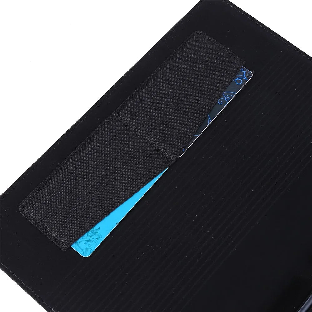 Cloth Texture Card Slots Stand Leather Flip Case for iPad 10.2 (2021)/(2020)/(2019) - Black - 4