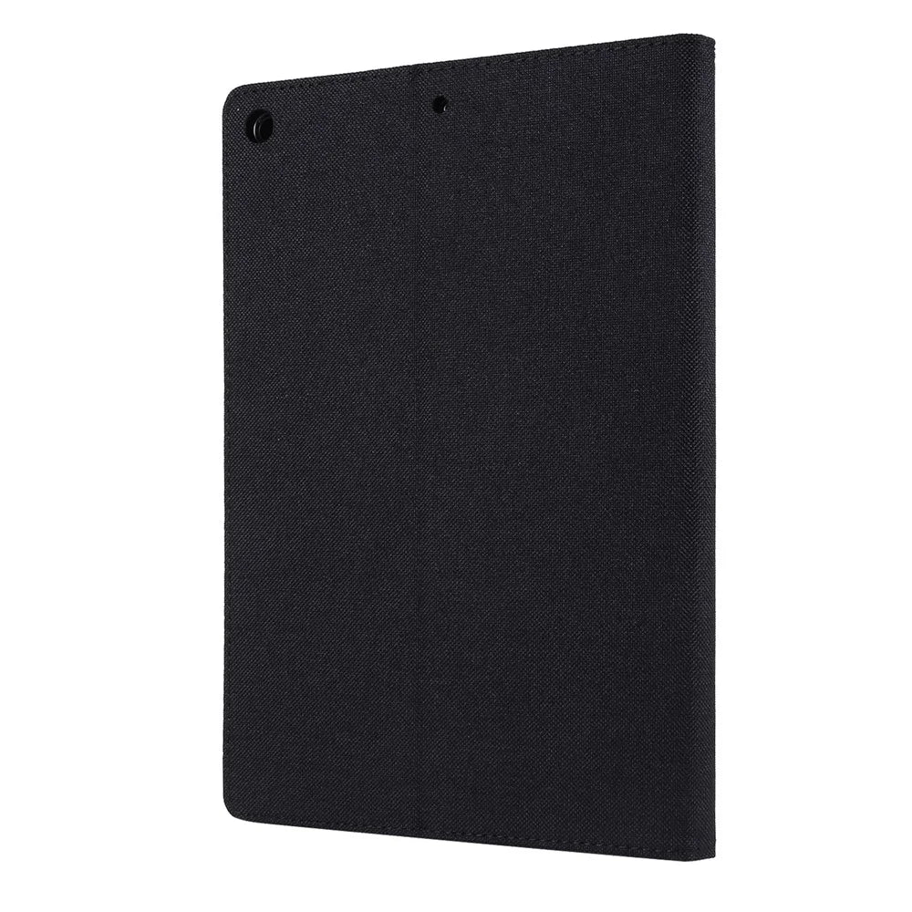 Cloth Texture Card Slots Stand Leather Flip Case for iPad 10.2 (2021)/(2020)/(2019) - Black - 6