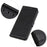 Litchi Skin Magnetic Leather Shell for iPhone 12 Pro/12 - Black - 6