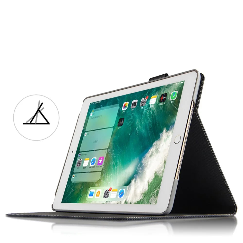 Top Layer Cowhide Leather Stand Case for iPad 9.7-inch (2018) - 3