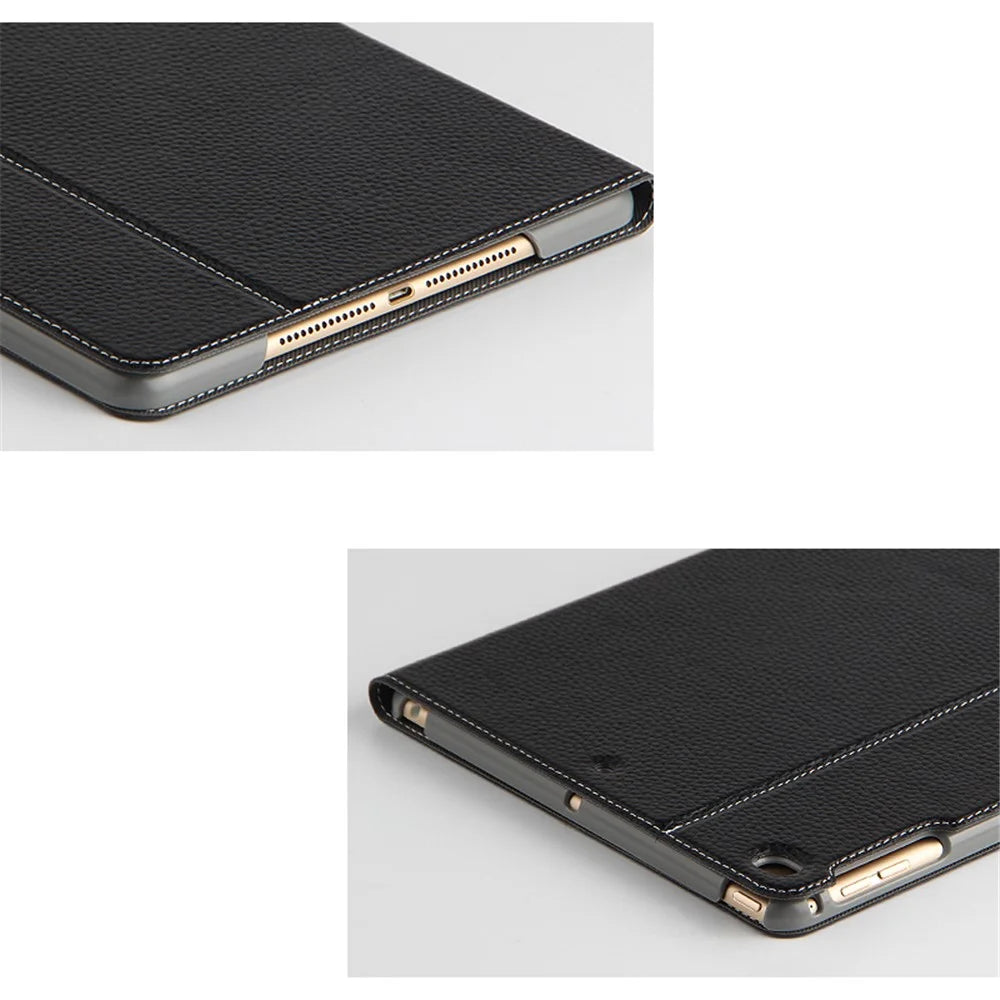 Top Layer Cowhide Leather Stand Case for iPad 9.7-inch (2018) - 7