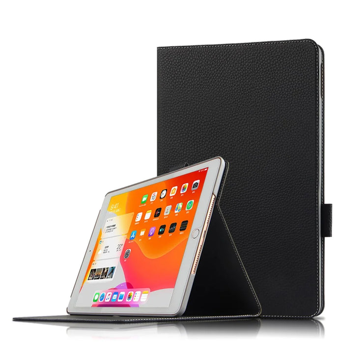 Top Layer Cowhide Leather Stand Shell Case for iPad 10.2 (2021)/(2020)/(2019) - 7