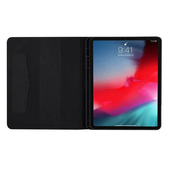 Cloth Texture Card Slots Stand Leather Cover for iPad Pro 12.9 (2022) / (2021) / (2020) / (2018) - Black - 3