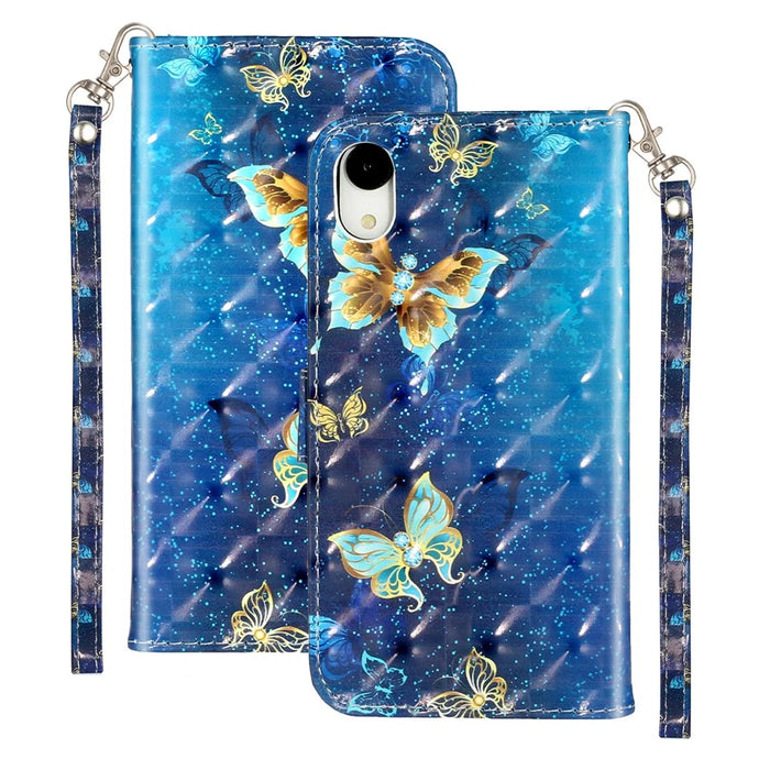 Light Spot Decor Pattern Printing Wallet Stand Leather Phone Shell for iPhone XR 6.1 inch - Butterfly - 2