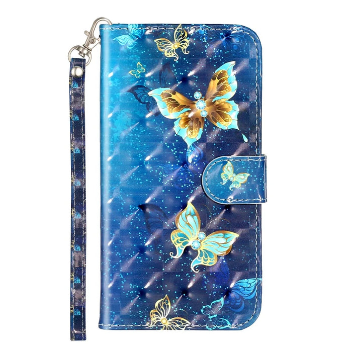Light Spot Decor Pattern Printing Wallet Stand Leather Phone Shell for iPhone XR 6.1 inch - Butterfly - 3