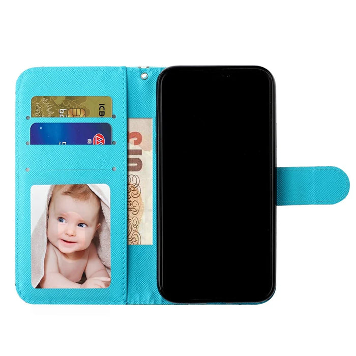 Light Spot Decor Pattern Printing Wallet Stand Leather Phone Shell for iPhone XR 6.1 inch - Butterfly - 7