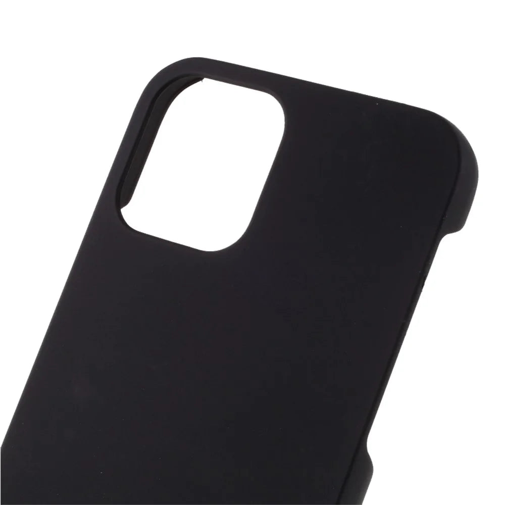 Rubberized Plastic Cell Phone Cover Case for iPhone 12 mini 5.4 inch - Black - 4