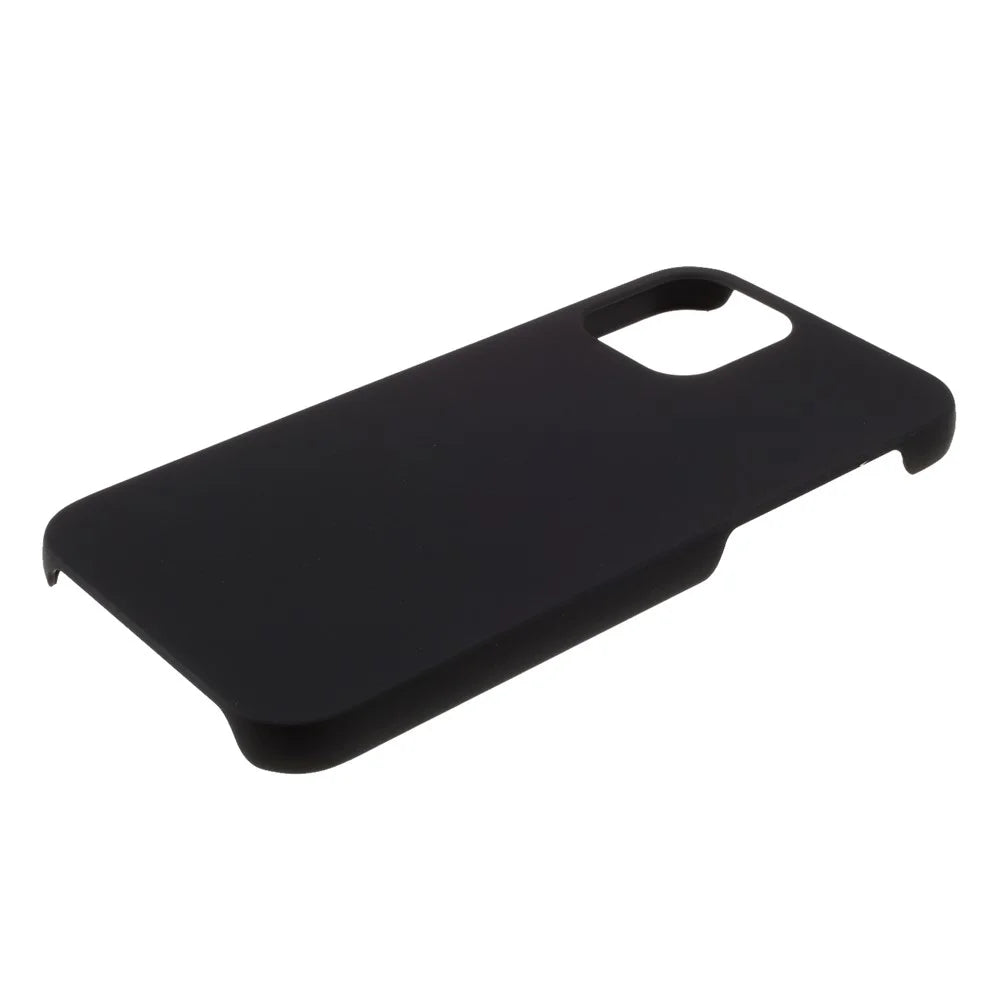 Rubberized Plastic Cell Phone Cover Case for iPhone 12 mini 5.4 inch - Black - 5