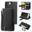 Zipper Pocket 9 Card Slots Leather Wallet Case for iPhone 6s/6 - Black - 1