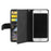 Zipper Pocket 9 Card Slots Leather Wallet Case for iPhone 6s/6 - Black - 6