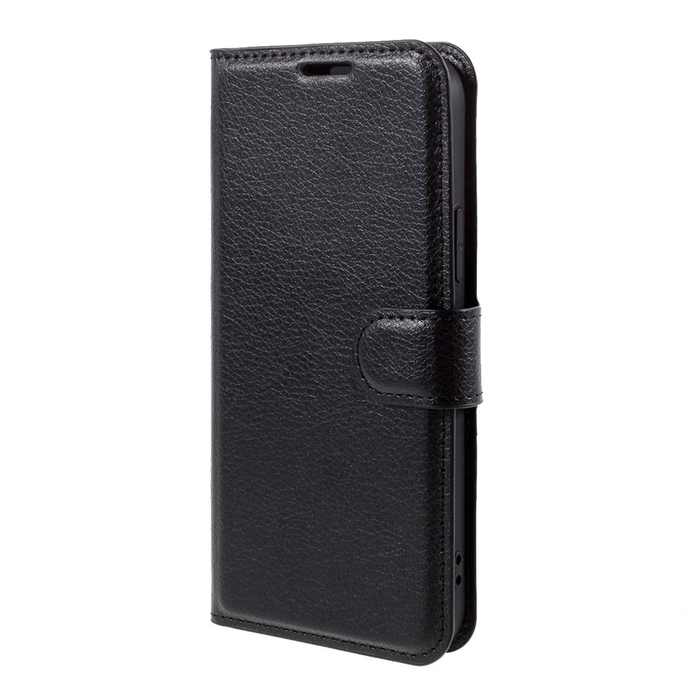 Litchi Surface Shell Leather Case with Stand for iPhone 12 Pro / 12 Mobile Phone Accessories - Black - 2