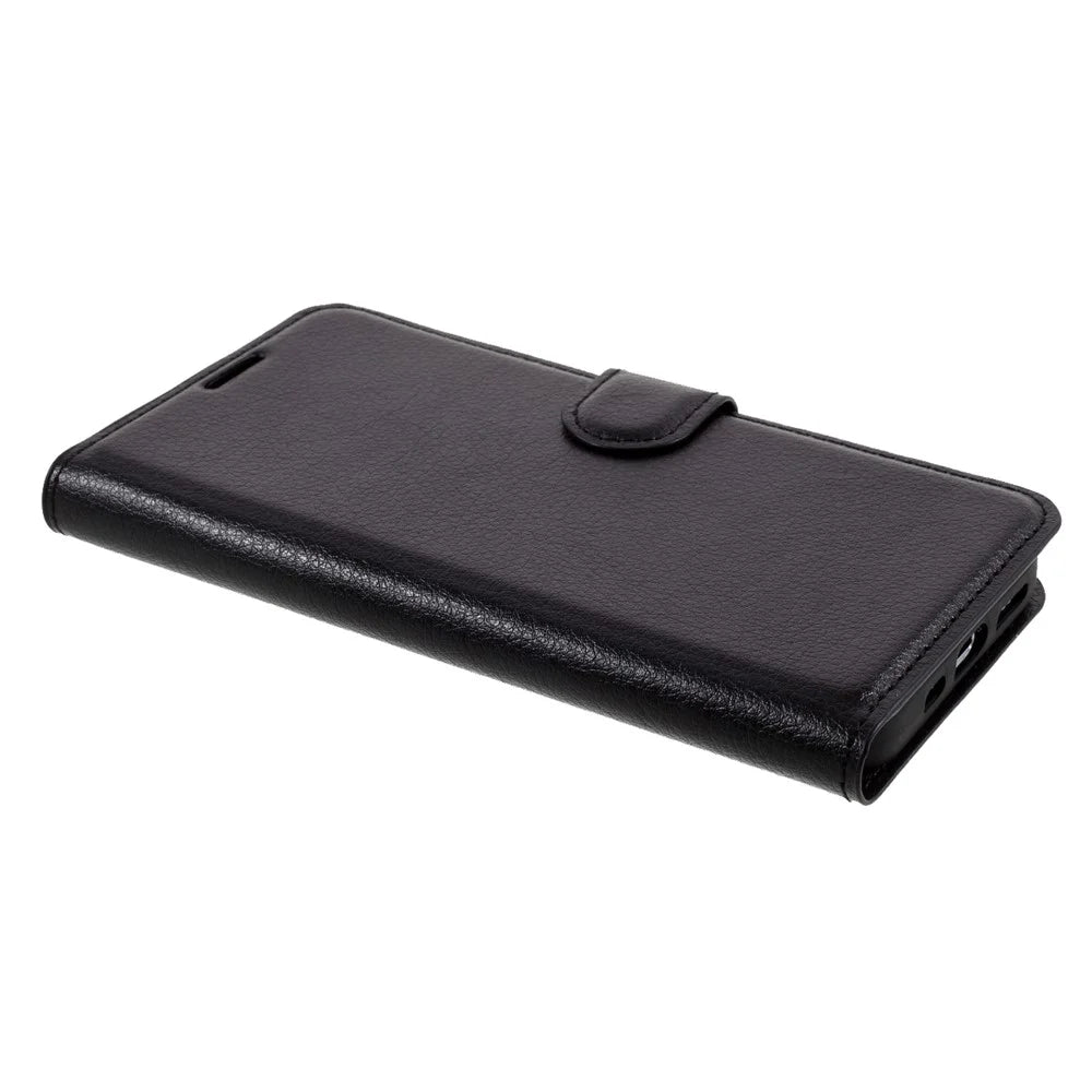 Litchi Surface Shell Leather Case with Stand for iPhone 12 Pro / 12 Mobile Phone Accessories - Black - 4