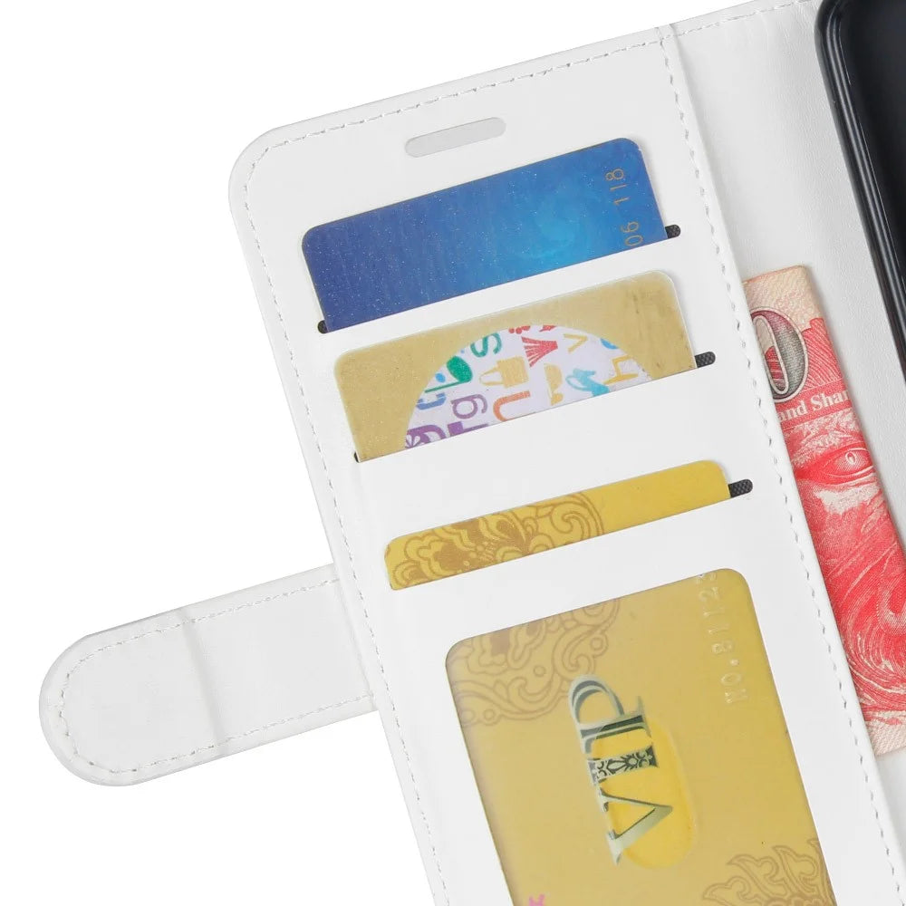 Crazy Horse Wallet Leather Stand Cell Phone Case for iPhone 12 - White - 3