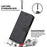 Imprint Butterfly Flower Wallet Leather Protective Case for iPhone 12 mini - Black - 3