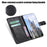 Imprint Butterfly Flower Wallet Leather Protective Case for iPhone 12 mini - Black - 6
