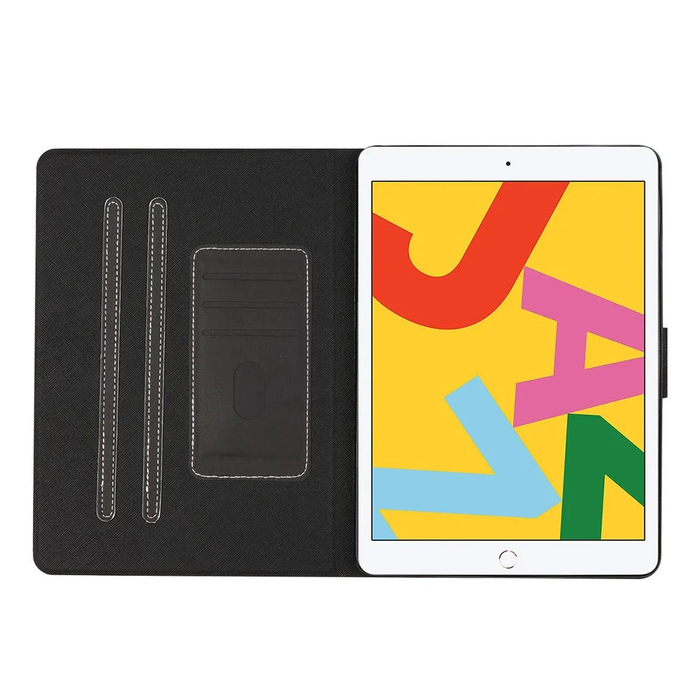 Auto Wake Sleep Stand Smart Leather Tablet Cover for iPad 10.2 (2021)/(2020)/(2019) / iPad Pro 10.5-inch (2017) / iPad Air 10.5 inch (2019) - Black - 5