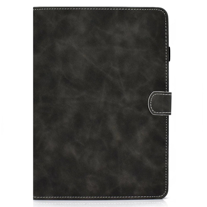 Solid Color Card Slots Stand Flip Leather Protective Cover for iPad 10.2 (2021)/(2020)/(2019) / iPad Air 10.5 inch (2019) - Black - 2