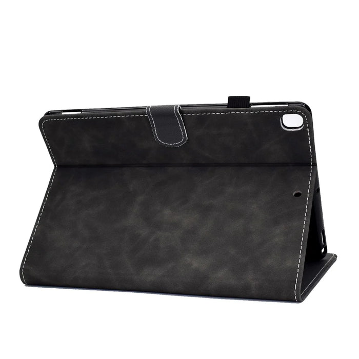 Solid Color Card Slots Stand Flip Leather Protective Cover for iPad 10.2 (2021)/(2020)/(2019) / iPad Air 10.5 inch (2019) - Black - 5
