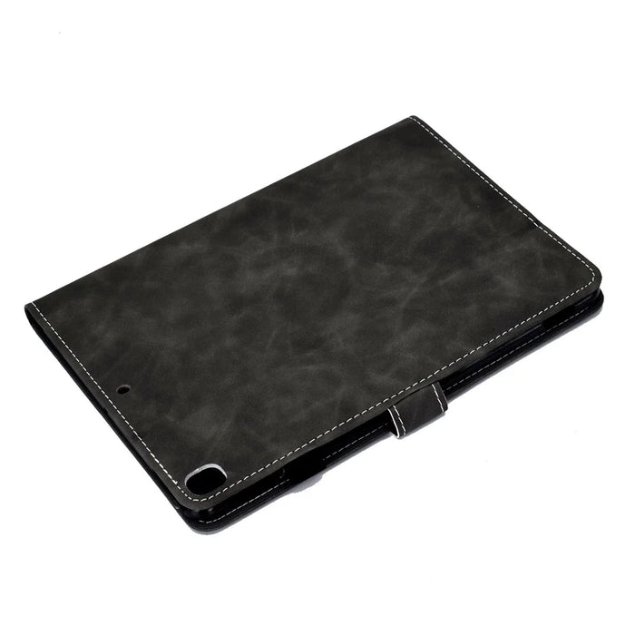 Solid Color Card Slots Stand Flip Leather Protective Cover for iPad 10.2 (2021)/(2020)/(2019) / iPad Air 10.5 inch (2019) - Black - 7