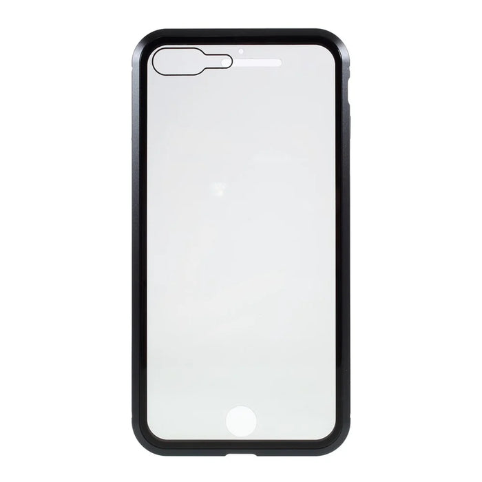 Magnetic Metal Frame + Double-sided Tempered Glass Anti-peep Case for iPhone 7 Plus/8 Plus 5.5 inch - Black - 4