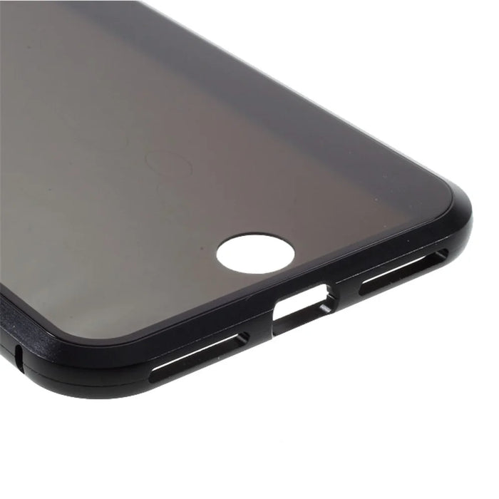 Magnetic Metal Frame + Double-sided Tempered Glass Anti-peep Case for iPhone 7 Plus/8 Plus 5.5 inch - Black - 7