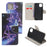 Cross Skin Printing Leather Cover with Strap for iPhone 12 Pro Max 6.7 inch - Purple Butterfly - 1