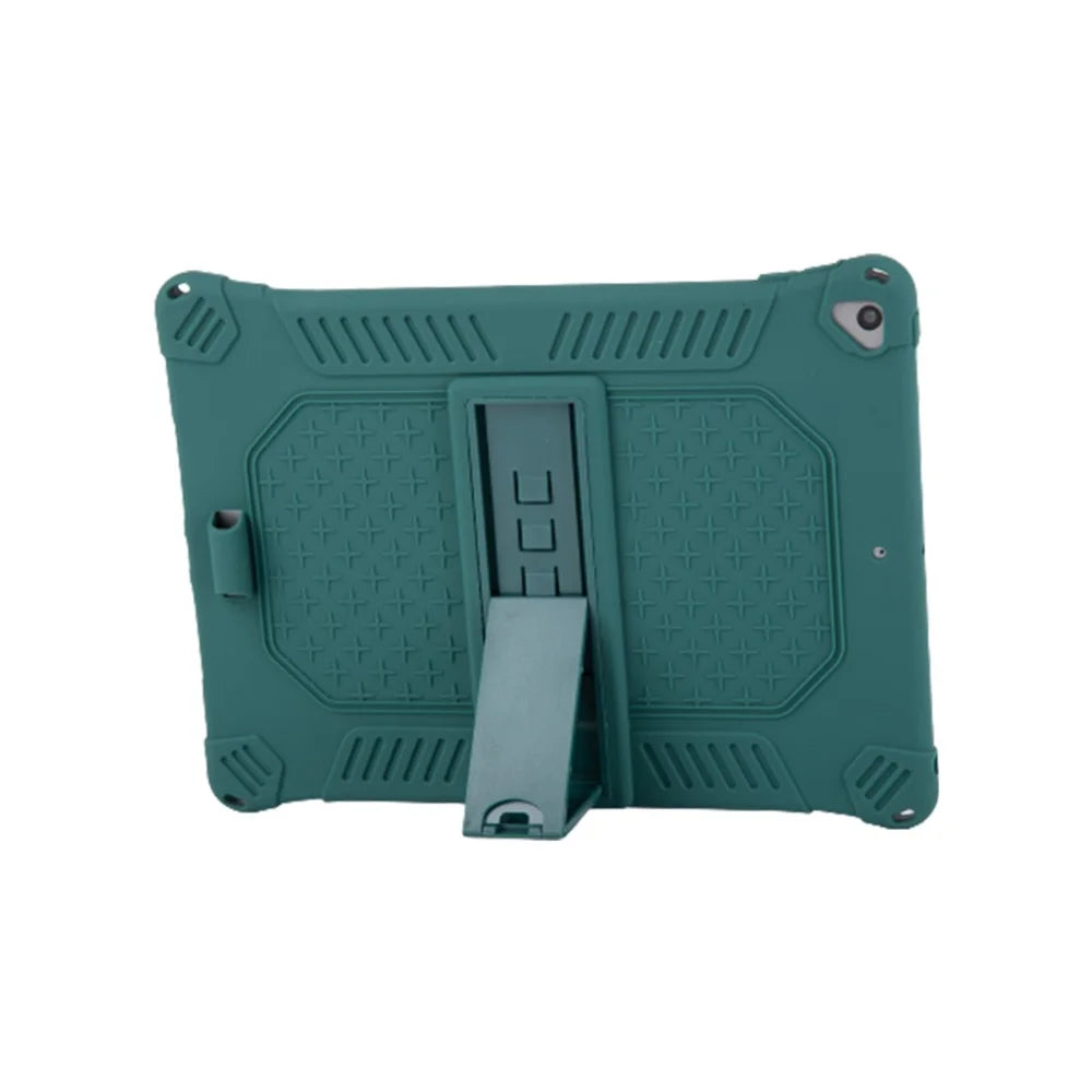 Kickstand PC Soft Silicone Case with Hanging Rope for iPad 10.2 (2021)/(2020)/(2019)/Air 10.5 inch (2019) - Green - 4