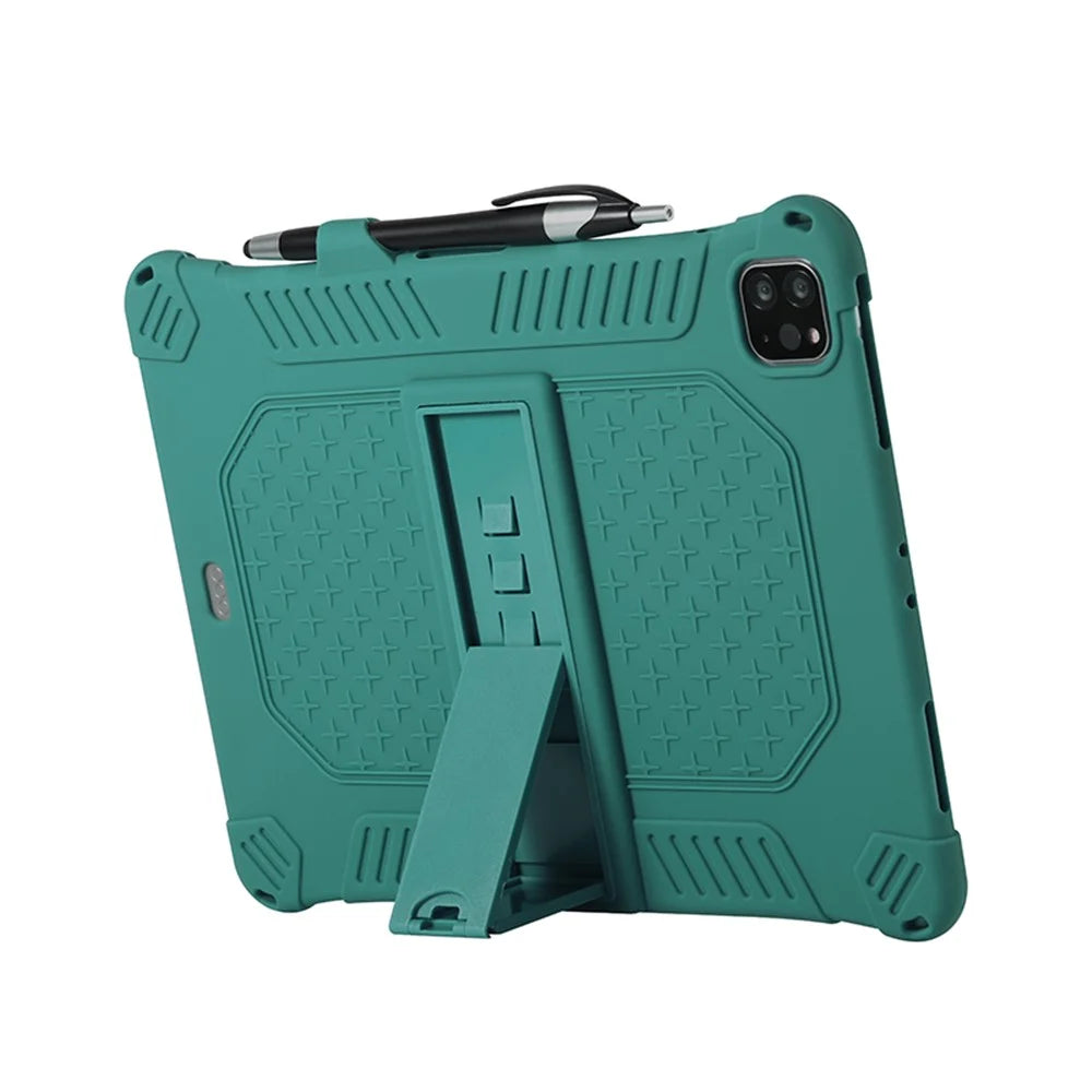 Kickstand PC Soft Silicone Case with Lanyard for iPad Air (2020) / Air (2022) / Pro 11-inch (2021)(2020)(2022) - Green - 6