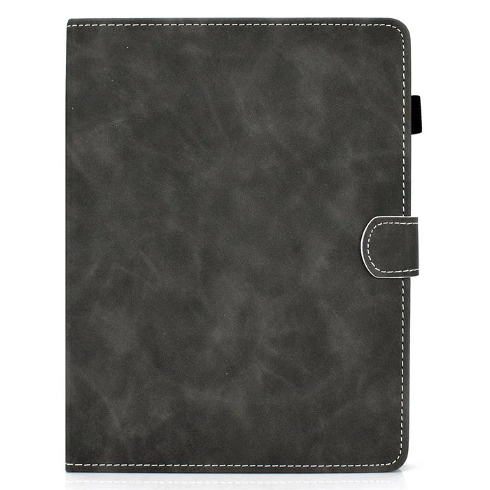 Solid Color Card Slots Stand Flip Leather Protective Shell for 10-inch Tablets - Black - 2