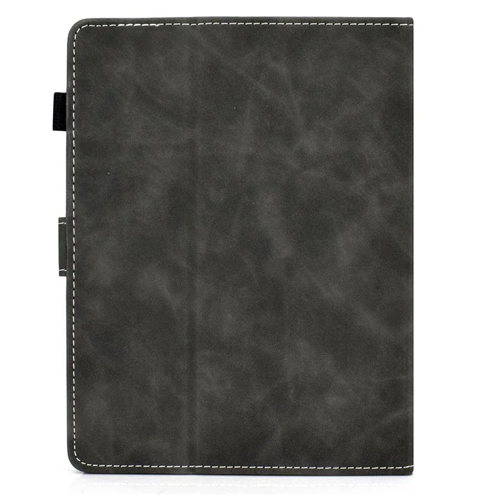 Solid Color Card Slots Stand Flip Leather Protective Shell for 10-inch Tablets - Black - 3