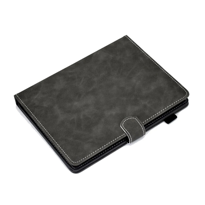 Solid Color Card Slots Stand Flip Leather Protective Shell for 10-inch Tablets - Black - 7