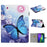 Pattern Printing Leather Stand Shell with Card Slots for iPad Pro 11-inch (2020) / (2022) / (2021) - Blue Butterfly - 1