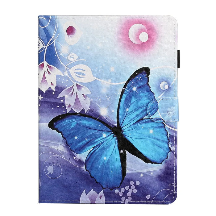Pattern Printing Leather Stand Shell with Card Slots for iPad Pro 11-inch (2020) / (2022) / (2021) - Blue Butterfly - 2