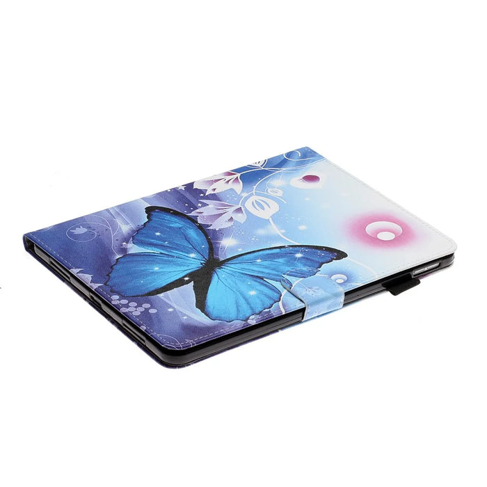 Pattern Printing Leather Stand Shell with Card Slots for iPad Pro 11-inch (2020) / (2022) / (2021) - Blue Butterfly - 5